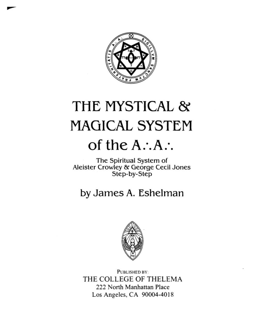 Mystical and Magical System of the A.'.A.' cover