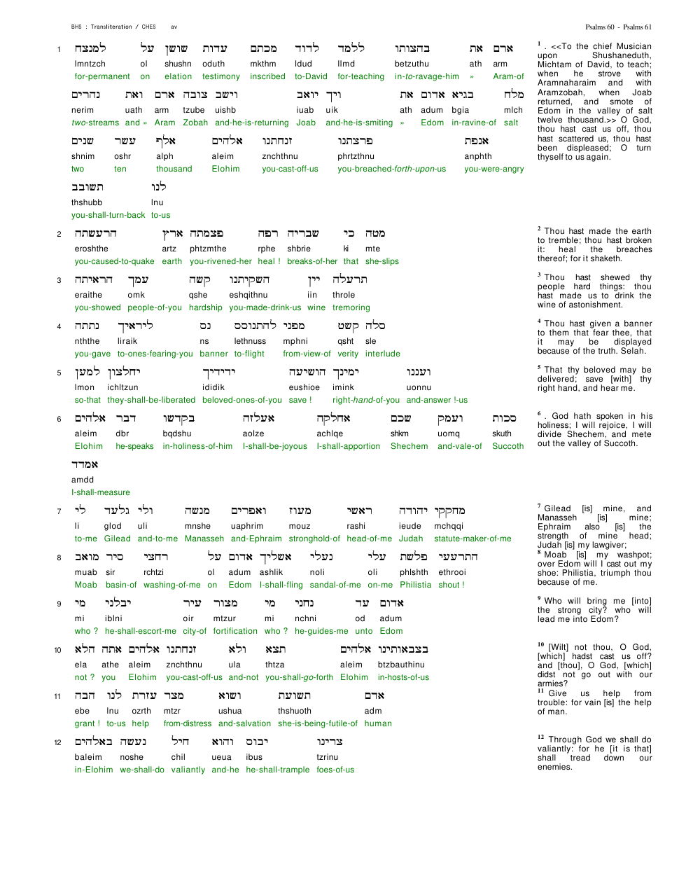 19060-The Book Of Psalms Chapter-060 cover