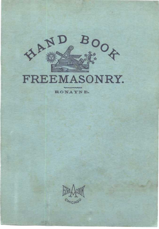 Ronayne's Hand-Book of Freemasonry - E Ronayne (1917) cover