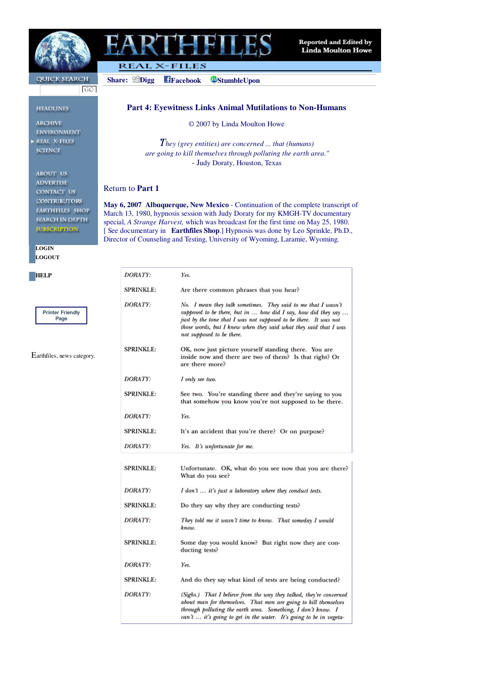 05 05 2007 Part 4 Eyewitness Links Animal Mutilations to Non-Humans cover