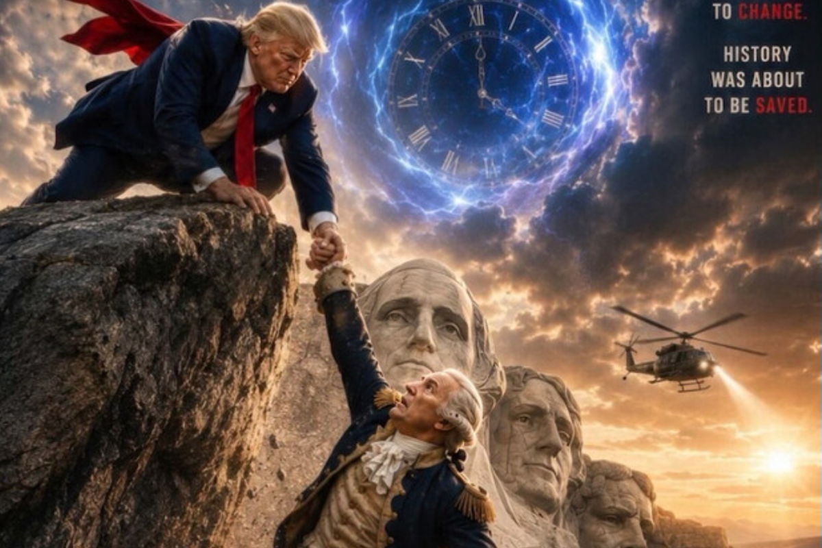Trump saves George Washington with time travel and fights Iran in AI posting spree